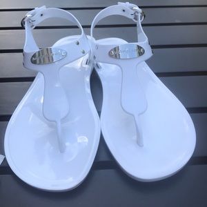 Michael Kors white jelly sandals